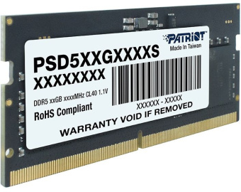 Память DDR5 8GB 4800MHz Patriot PSD58G480041S RTL PC5-38400 CL40 SO-DIMM 260-pin 1.1В single rank Ret - купить недорого с доставкой в интернет-магазине