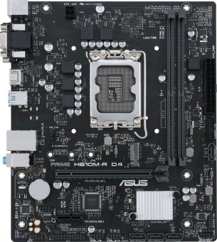 Материнская плата Asus PRIME H610M-R D4-SI Soc-1700 Intel H610 2xDDR4 mATX AC`97 8ch(7.1) GbLAN+VGA+DVI+HDMI White Box - купить недорого с доставкой в интернет-магазине