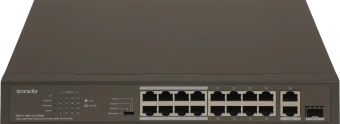 Коммутатор Tenda TEF1118P-16-150W (L2) 16x100Мбит/с 2x1Гбит/с 1SFP 16PoE 130W неуправляемый - купить недорого с доставкой в интернет-магазине