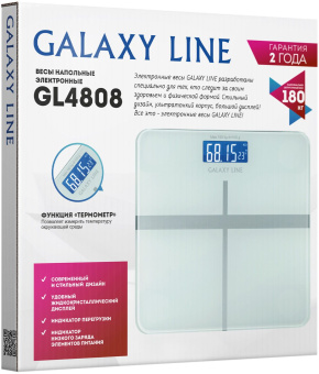 Весы напольные электронные Galaxy Line GL 4808 макс.180кг белый - купить недорого с доставкой в интернет-магазине