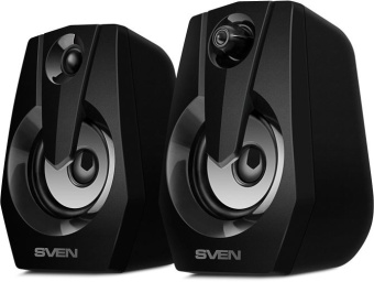 Колонки Sven 370 2.0 черный 6Вт - купить недорого с доставкой в интернет-магазине