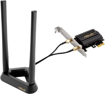 Сетевой адаптер Wi-Fi + Bluetooth Asus PCE-AXE59BT AXE5400 PCI Express x1 2ант. - купить недорого с доставкой в интернет-магазине