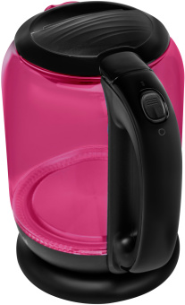 Чайник электрический Hyundai HYK-G4808 1.7л. 2200Вт малиновый/черный корпус: стекло - купить недорого с доставкой в интернет-магазине