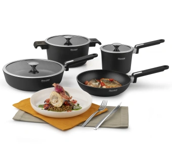 Сковорода Rondell Modern RDA-1721 круглая 26см покрытие: Xylan Plus ручка несъемная (без крышки) черный - купить недорого с доставкой в интернет-магазине