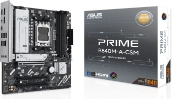 Материнская плата Asus PRIME B840M-A-CSM SocketAM5 AMD B840 4xDDR5 mATX AC`97 8ch(7.1) 2.5Gg RAID+VGA+HDMI+DP - купить недорого с доставкой в интернет-магазине