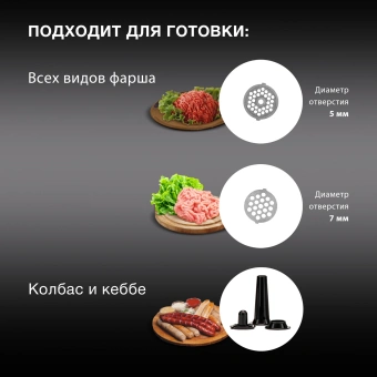 Мясорубка Hyundai HY-MG4391 1900Вт серый/черный - купить недорого с доставкой в интернет-магазине