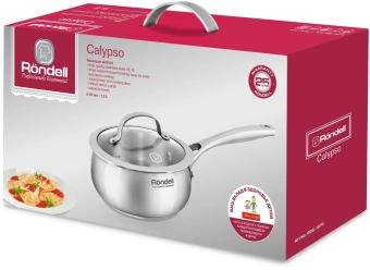 Ковш Rondell Calypso RDS-1670 1.5л. d=16см (с крышкой) стальной - купить недорого с доставкой в интернет-магазине