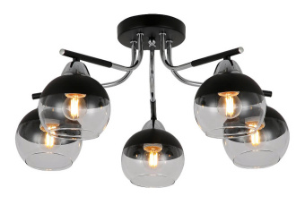 Люстра Hiper Tommy H181-5 потолоч. черный - купить недорого с доставкой в интернет-магазине