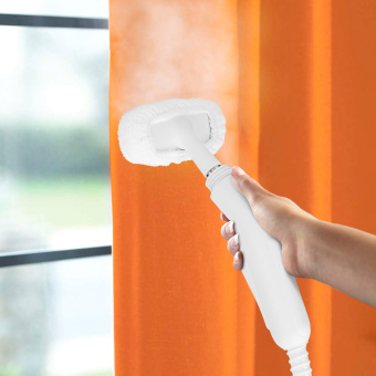 Пароочиститель ручной Kitfort КТ-9109-3 1000Вт белый/бирюзовый - купить недорого с доставкой в интернет-магазине