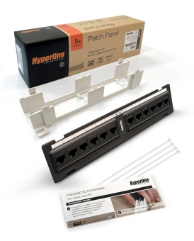 Патч-панель Hyperline PPW-12-8P8C-C5E 12xRJ45 кат.5E UTP - купить недорого с доставкой в интернет-магазине