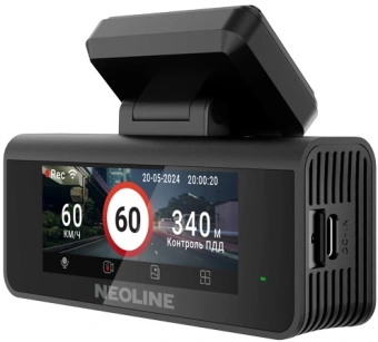 Видеорегистратор Neoline Argus Dual черный 2160x3840 140гр. GPS внутренняя память:256Mb карта в комплекте:64Gb Sigmastar SSG86296 - купить недорого с доставкой в интернет-магазине