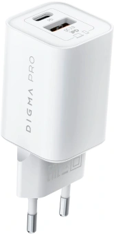 Сетевое зар./устр. Digma Pro DPW6C 65W 3.25A (PD+QC) USB-C/USB-A универсальное белый (DPW6С6GX11WH) - купить недорого с доставкой в интернет-магазине