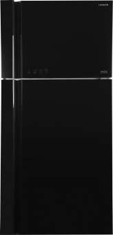 Холодильник Hitachi R-VG660PUC7-1 GBK 2-хкамерн. черный стекло инвертер - купить недорого с доставкой в интернет-магазине