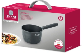 Ковш Rondell ArtDeco RDA-1253 1.5л. d=16см (без крышки) черный - купить недорого с доставкой в интернет-магазине