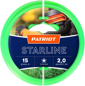 Леска для садовых триммеров Patriot Starline d=2мм L=15м (805201056) - купить недорого с доставкой в интернет-магазине