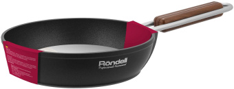 Сковорода Rondell Fjord RDA-1796 круглая 28см покрытие: Xylan Plus ручка несъемная (без крышки) черный - купить недорого с доставкой в интернет-магазине
