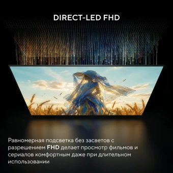 Телевизор LED Hyundai 40" H-LED40BS5011 Google TV Frameless Metal черный FULL HD 60Hz DVB-T DVB-T2 DVB-C DVB-S DVB-S2 USB WiFi Smart TV - купить недорого с доставкой в интернет-магазине