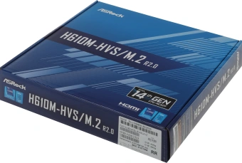 Материнская плата Asrock H610M-HVS/M.2 R2.0 Soc-1700 Intel H610 2xDDR4 mATX AC`97 8ch(7.1) GbLAN+VGA+HDMI - купить недорого с доставкой в интернет-магазине