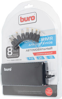 Блок питания Buro BUM-1200C120 ручной 120W 15V-24V 11-connectors 5A 1xUSB 2A от прикуривателя - купить недорого с доставкой в интернет-магазине