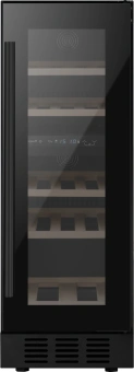 Винный шкаф Weissgauff WWCI-16 DB DualZone 1-нокамерн. черный глянц. (438723) - купить недорого с доставкой в интернет-магазине