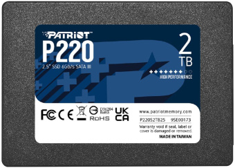 Накопитель SSD Patriot SATA III 2Tb P220S2TB25 P220 2.5" - купить недорого с доставкой в интернет-магазине
