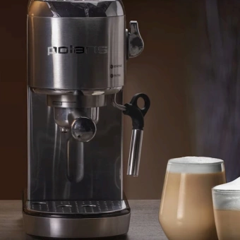 Кофеварка рожковая Polaris PCM 2001AE 1400Вт нержавеющая сталь - купить недорого с доставкой в интернет-магазине