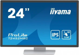 Монитор Iiyama 23.8" ProLite T2452MSC-W1 белый IPS LED 14ms 16:9 HDMI M/M матовая 1000:1 400cd 178гр/178гр 1920x1080 60Hz DP FHD USB Touch 5.6кг - купить недорого с доставкой в интернет-магазине