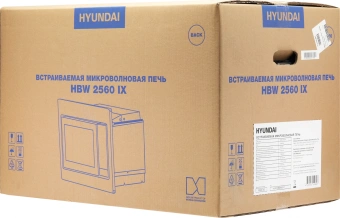 Микроволновая печь Hyundai HBW 2560 IX 25л. 900Вт черный (встраиваемая) - цена, купить или заказать с доставкой в интернет-магазине Микроволновая печь Hyundai HBW 2560 IX 25л. 900Вт черный (встраиваемая) - купить недорого с доставкой в интернет-магазине
