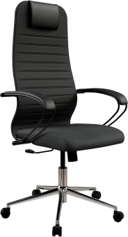 Кресло Метта SU-B-10 черный сиденье черный сетка с подголов. крестов. металл хром - купить недорого с доставкой в интернет-магазине