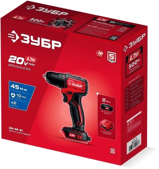 Дрель-шуруповерт Зубр ДБ-45-21 40Вт аккум. патрон:быстрозажимной - купить недорого с доставкой в интернет-магазине