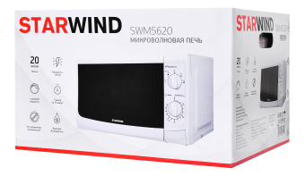 Микроволновая Печь Starwind SWM5620 20л. 700Вт белый - купить недорого с доставкой в интернет-магазине