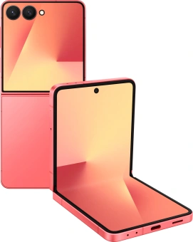 Смартфон Samsung SM-F766B Galaxy Flip7 256Gb 12Gb коралловый раскладной 3G 4G 1Sim 6.9" 1080x2520 Android 16 50Mpix 802.11 a/b/g/n/ac/ax/be NFC GPS GSM900/1800 GSM1900 Protect - купить недорого с доставкой в интернет-магазине