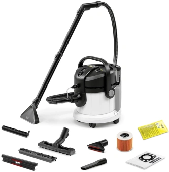 Пылесос моющий Karcher SE 4 1000Вт белый/черный (в компл.:1мешок) - купить недорого с доставкой в интернет-магазине