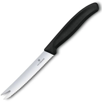 Нож кухонный Victorinox Swiss Classic (6.7863) стальной для сыра лезв.110мм серрейт. заточка черный - купить недорого с доставкой в интернет-магазине