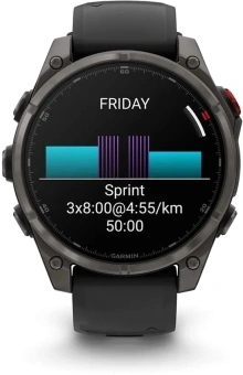 Смарт-часы Garmin Fenix 8 Pro 1.4" AMOLED корп.серый рем.черный (010-03198-01) - купить недорого с доставкой в интернет-магазине
