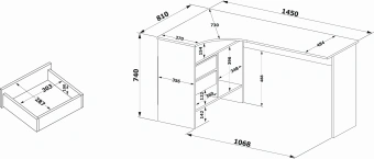 Стол для компьютера Сокол СПм-25 Л столешница ЛДСП венге (00-00015988) - купить недорого с доставкой в интернет-магазине