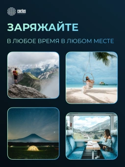 Мобильный аккумулятор Cactus CS-PBFSKA-30000 30000mAh 22.5W 4.5A USB-A/USB-C черный - купить недорого с доставкой в интернет-магазине