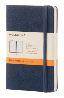 Блокнот Moleskine CLASSIC MM710B20 Pocket 90x140мм 192стр. линейка твердая обложка синий сапфир - купить недорого с доставкой в интернет-магазине