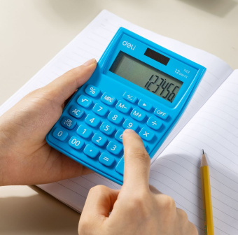 Калькулятор настольный Deli E1122/BLUE синий 12-разр. - купить недорого с доставкой в интернет-магазине