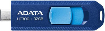 Флеш Диск A-Data 32GB Type-C UC300 ACHO-UC300-32G-RNB/BU USB3.2 синий/голубой - купить недорого с доставкой в интернет-магазине
