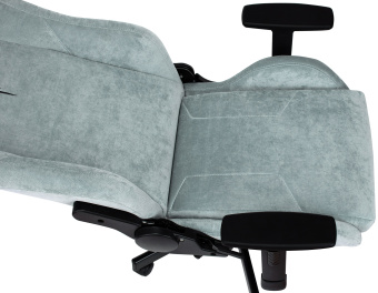 Кресло игровое Knight N1 Fabric серо-голубой Light-28 с подголов. крестов. металл - купить недорого с доставкой в интернет-магазине