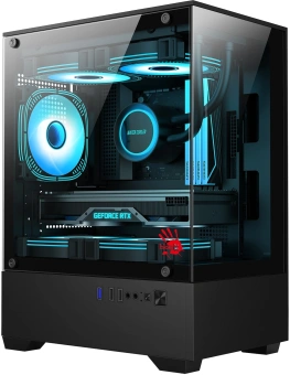 Корпус Bloody CC-125 черный без БП mATX 5x120mm 2xUSB2.0 1xUSB3.0 audio bott PSU - купить недорого с доставкой в интернет-магазине