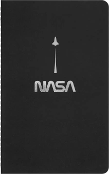 Блокнот Moleskine CAHIER NASA-INSPIRED SKCAHLP7063S2 Large 130х210мм 120стр. нелинованный мягкая обложка серебристый/черный Moon (2шт) - купить недорого с доставкой в интернет-магазине