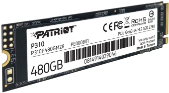 Накопитель SSD Patriot PCIe 3.0 x4 480GB P310P480GM28 P310 M.2 2280 - купить недорого с доставкой в интернет-магазине