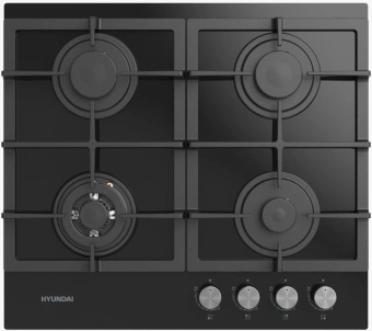 Газовая варочная поверхность Hyundai HHG 6434 BG черный - купить недорого с доставкой в интернет-магазине