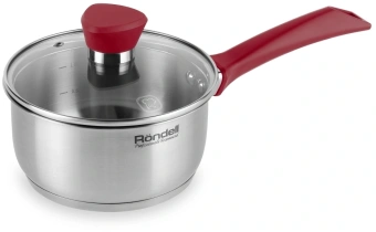Ковш Rondell Strike RDS-812 1.3л. d=16см (с крышкой) стальной - купить недорого с доставкой в интернет-магазине