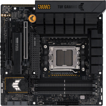 Материнская плата Asus TUF GAMING B650M-PLUS SocketAM5 AMD B650 4xDDR5 mATX AC`97 8ch(7.1) 2.5Gg RAID+HDMI+DP - купить недорого с доставкой в интернет-магазине