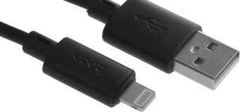 Кабель Hoco X88 Gratified USB (m)-Lightning (m) 1м черный коробка - купить недорого с доставкой в интернет-магазине