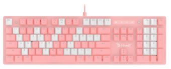 Клавиатура A4Tech B800 Dual Color механическая белый/белый USB for gamer LED (B800 PINK) кабель 1.8м - купить недорого с доставкой в интернет-магазине