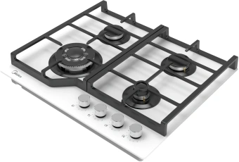 Газовая варочная поверхность Midea MG693TGW белый - купить недорого с доставкой в интернет-магазине
